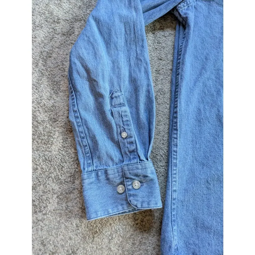 Vintage OBEY Long Sleeve Button Down Chambray Shirt - Large - Picture 7 of 15